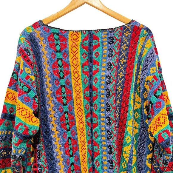 VTG Express Tricot Women Multicolor Long Sleeve Pullover Sweater Size S - Picture 6 of 12